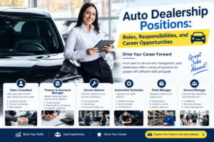 Auto Dealership Positions: Roles, Responsibilities, and Career Opportunities